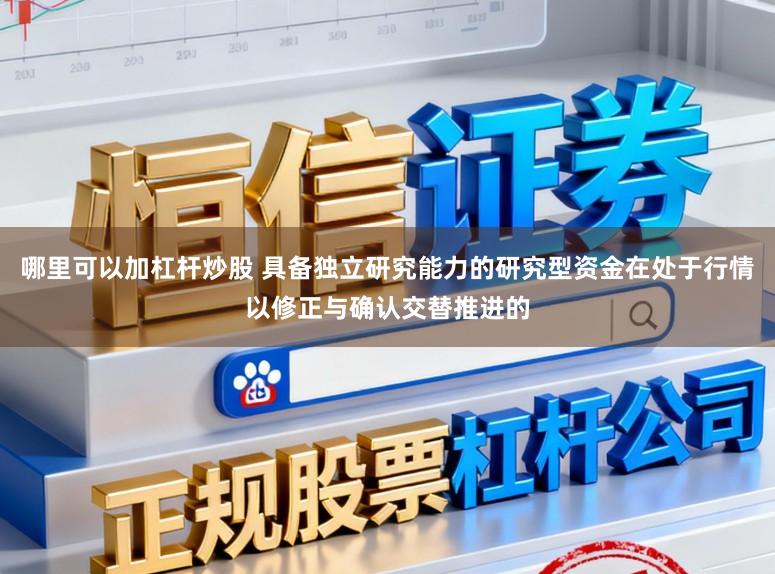 哪里可以加杠杆炒股 具备独立研究能力的研究型资金在处于行情以修正与确认交替推进的