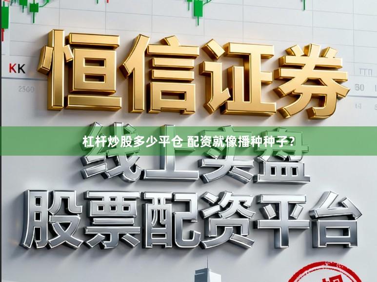 杠杆炒股多少平仓 配资就像播种种子？