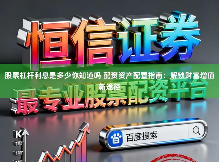 股票杠杆利息是多少你知道吗 配资资产配置指南：解锁财富增值新途径